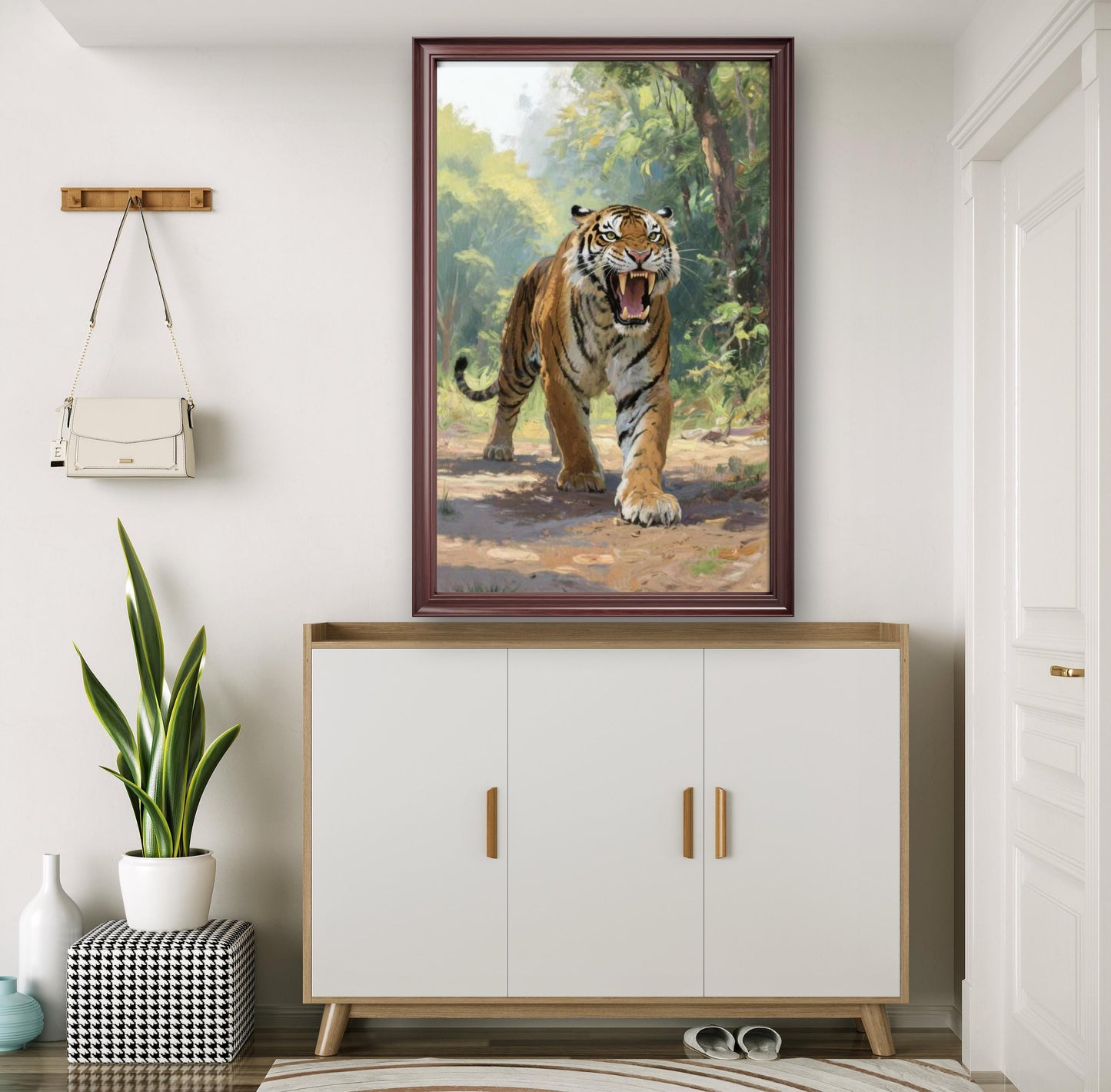 Roaring tiger