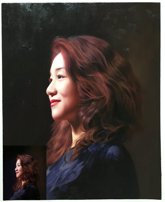 Custom oil painting portraits from photos