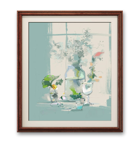 leaves and bottles