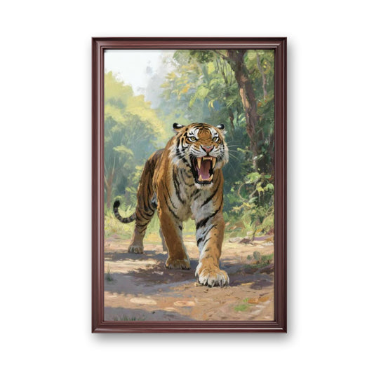 Roaring tiger