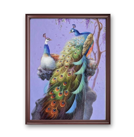 A pair of peacocks
